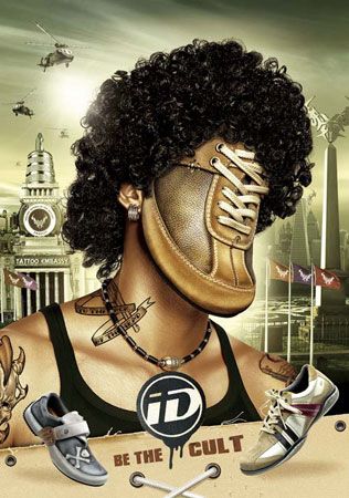 時(shí)尚運(yùn)動(dòng)鞋創(chuàng)意廣告設(shè)計(jì)